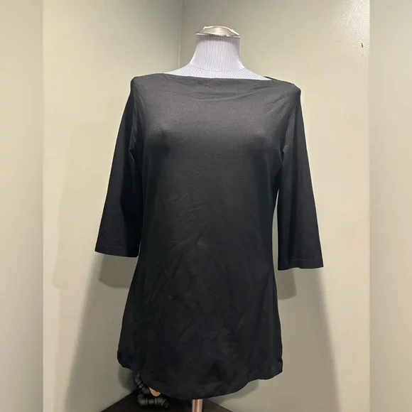 NWOT Willi Smith Women’s Black, Cotton/Spandex Top. Size Large - Picture 1 of 5